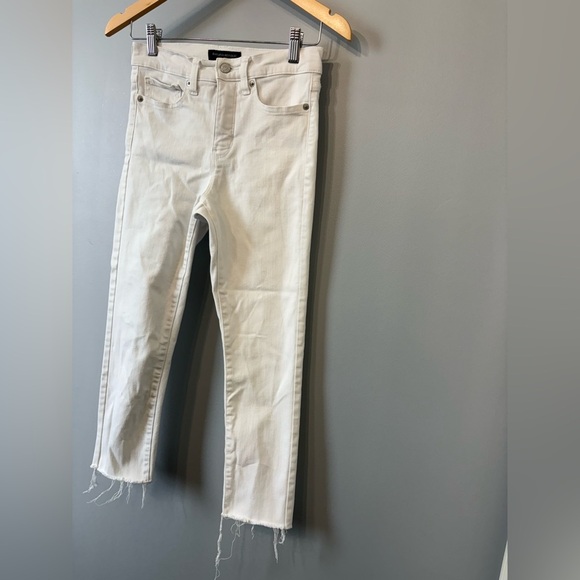 Banana Republic High-rise Skinny Cropped White Jeans size 25/0 - Picture 3 of 8